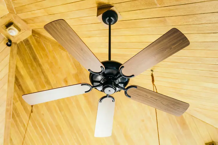 Modern white ceiling fan installed in a Nalagarh home.